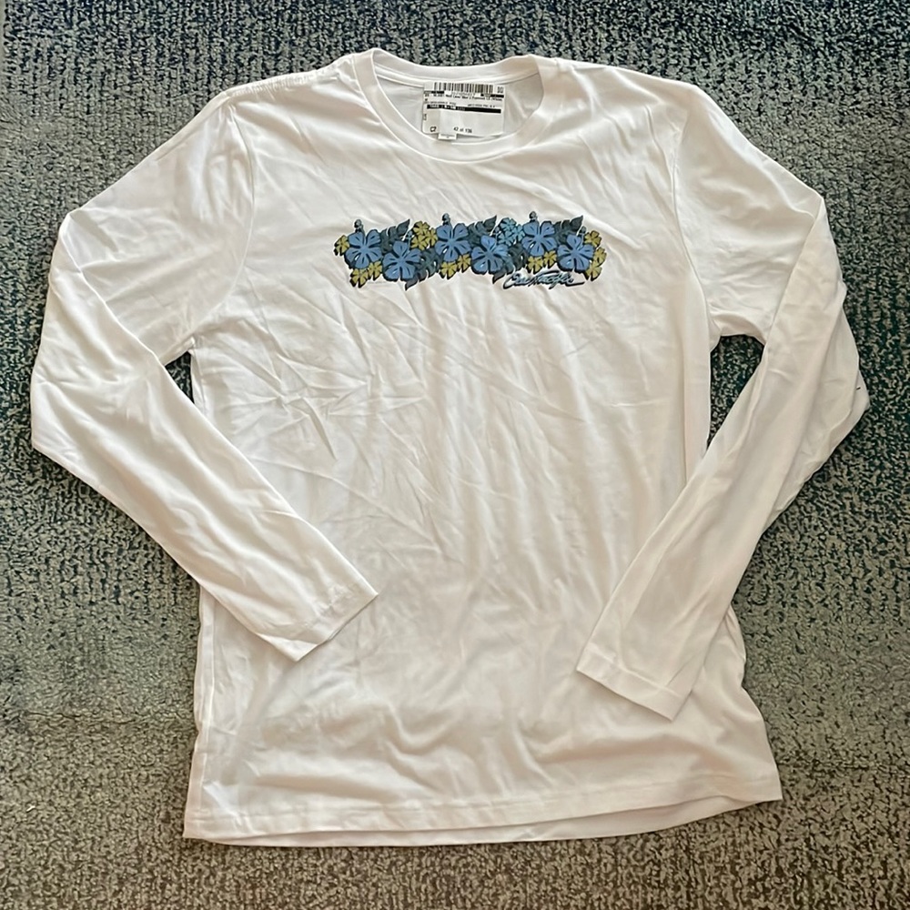 Ocean Pacific White Long Sleeve Tee Shirt Medium New